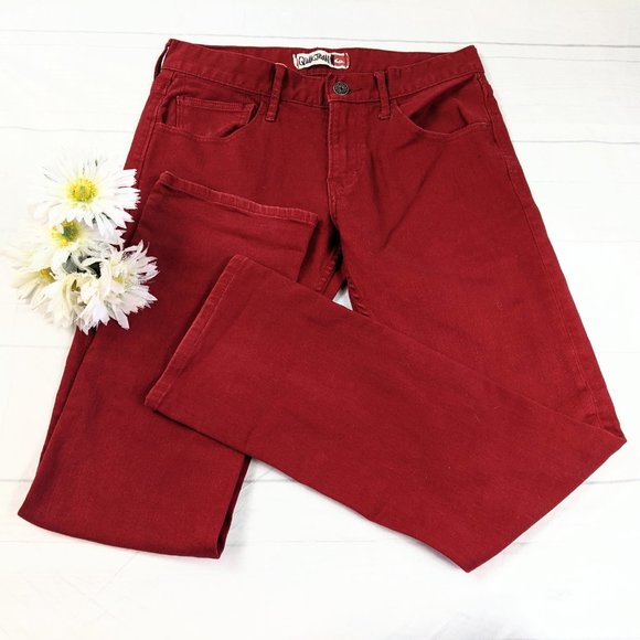 QuikJean Quiksilver Red Slim Fit Straight Leg Jean - Picture 2 of 12